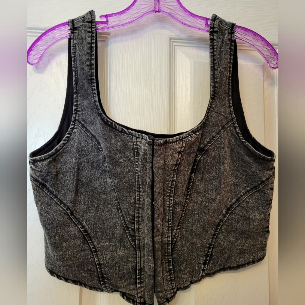 Denim corset